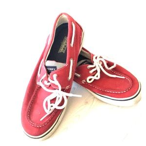 Red Sperry Boat Shoes